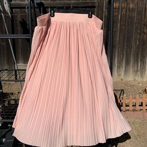 Pink Pleated Skirt
